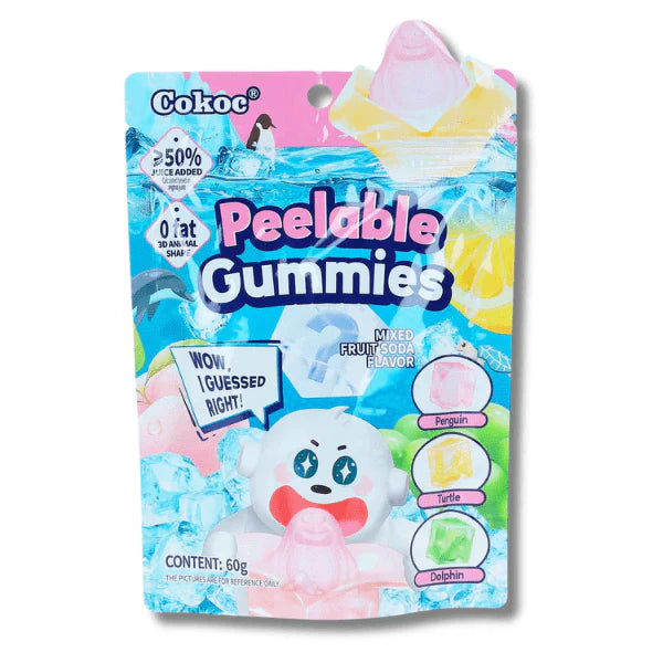 COKOC Peeling Gummis Mischfrucht Soda 60g